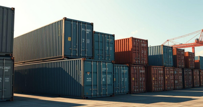 Container dry 20: transporte marítimo com padrão internacional